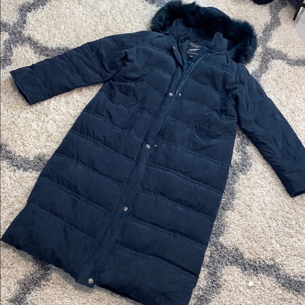 Fox fur trim / down feather winter coat